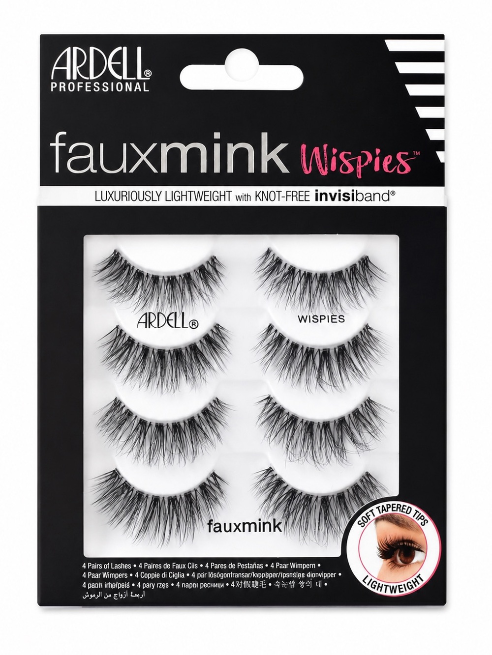 Ardell Fauxmink Wispies 4-Pair Black